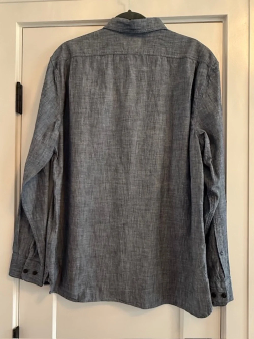Banana Republic Men Large Standard Fit Cotton Charcoal Gray Shirt EUC